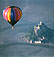 Ballon au-dessus Mont-Saint-Michel