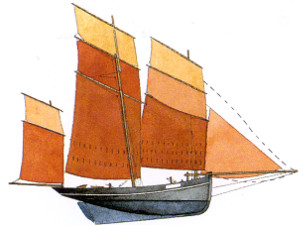 カンカルの漁船「Bisquine」